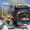 Nach Verkehrsunfall brennt LKW