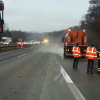 Autobahn auf 3 km durch Beton verunreinigt