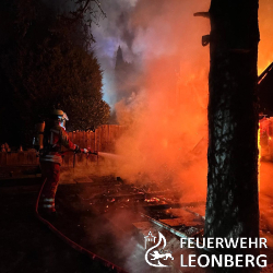 Gartenhaus in Vollbrand