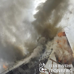 Dachstuhlbrand in Fachwerkhaus