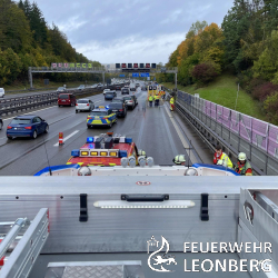 Verkehrsunfall auf der Autobahn