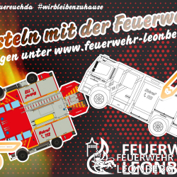 Unseren kleinen Feuerwehrfreunden steht in den kommenden Wochen eine anstrengende Zeit bevor. 

Um etwas Abwechslung zu bieten, stellen wir daher die Bastelvorlage des Tankl&ouml;schfahrzeugs TLF 16/25 und die Malvorlage des Hilfeleistungsl&ouml;schfahrzeugs HLF 20/16 zum Download bereit. 




Unter 
https://www.feuerwehr-leonberg.de/downloads/tmp/Bastelvorlage_FeuerwehrLeonberg_TLF1625.pdf und
https://www.feuerwehr-leonberg.de/downloads/tmp/Malvorlage_FeuerwehrLeonberg_HLF2016.pdf und 
https://www.feuerwehr-leonberg.de/downloads/tmp/Mal-Bastelvorlage_FeuerwehrLeonberg_TLF1625.pdf
k&ouml;nnen die Vorlagen heruntergeladen werden. Nach dem Ausdrucken kann der Mal- und Bastelspa&szlig; losgehen.

Gerne k&ouml;nnt Ihr uns Fotos Eurer fertigen Werke an kinder@feuerwehr-leonberg.de senden. Wir freuen uns &uuml;ber alle Einsendungen.

#wirsindfuereuchda   #wirbleibenzuhause

Mit dieser Aktion schlie&szlig;en wir uns vielen Feuerwehren an, die alle B&uuml;rgerinnen und B&uuml;rgern w&auml;hrend des Kontaktverbots unterst&uuml;tzen wollen. 